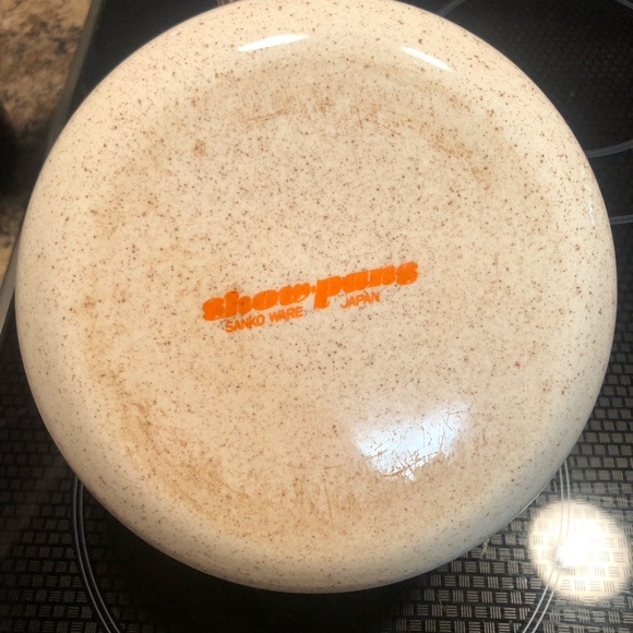 Vintage Sanko Ware show pan-orange poppy sauce pan - Picture 3 of 3